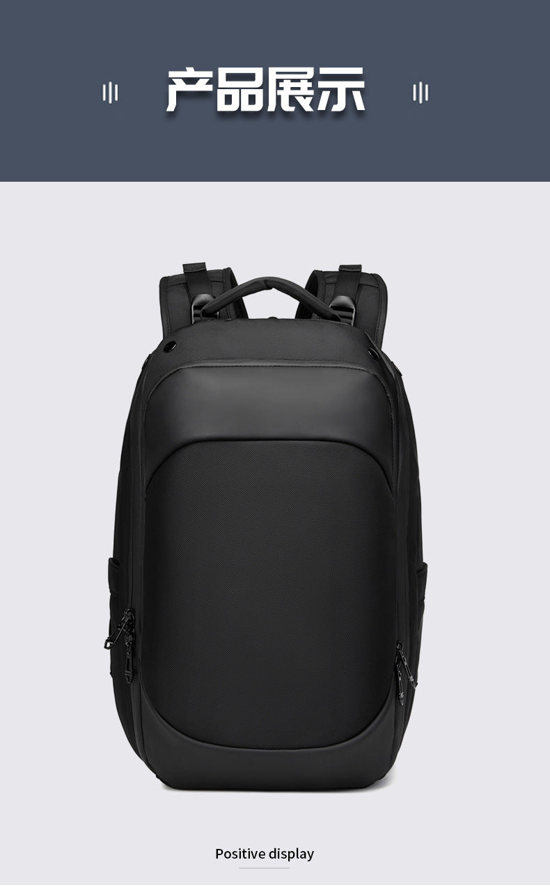 OZUKO Business Backpack for Men, Double Shoulder Laptop Bag, Waterproof, Large Capacity, Commuter School Bag, College Student Trendy Brand, High-End Feel - 图片 22