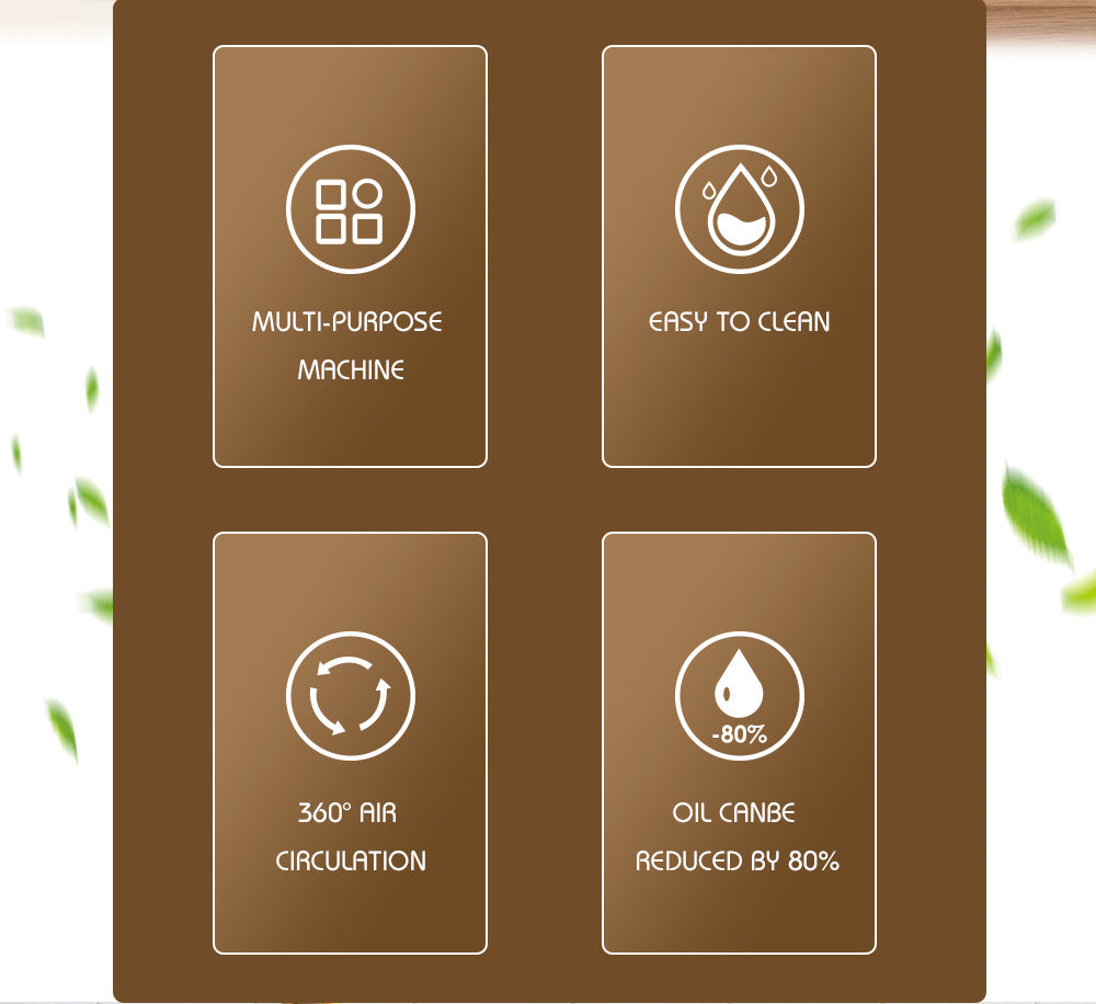 RAF European style air fryer for home use with large capacity Multifunctional Smart French Fries Fully Automatic Fryer 5.8L - 图片 13