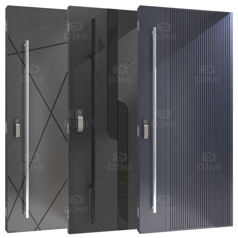 European Luxury Design Exterior Door for House Front Metal Pivot Door Smart Locks for Front Entry Doors - 图片 5