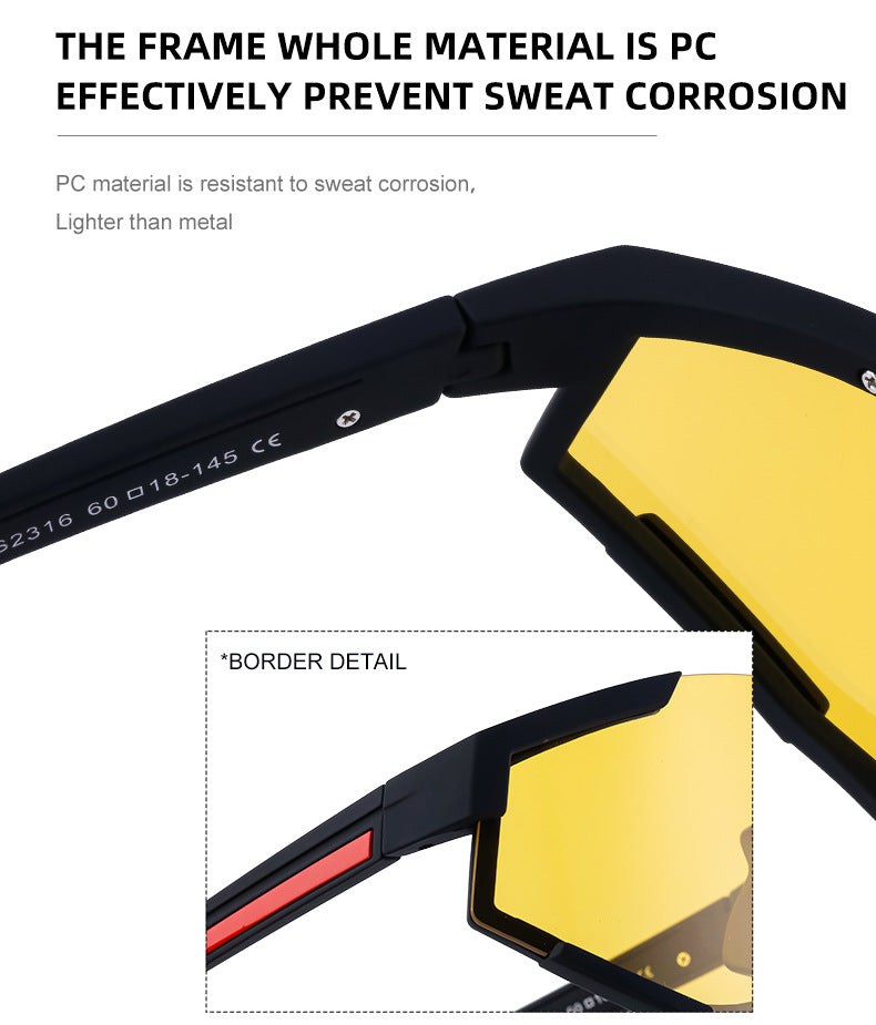 New Cycling Goggles for Women, UV Protection, One-Piece Large Frame Sunglasses, Outdoor Sports Colorful Integrated Sunglasses - 图片 20