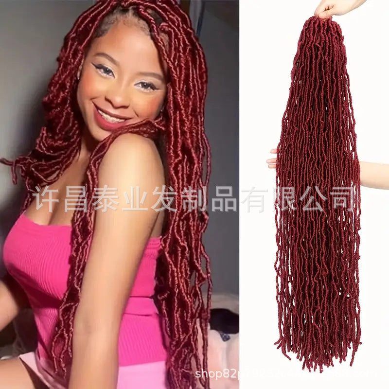 African Wig Synthetic Braids Earthworm Curly Braids African Dreadlocks NU Locs Crochet Dreadlocks Soft Locs - 图片 10