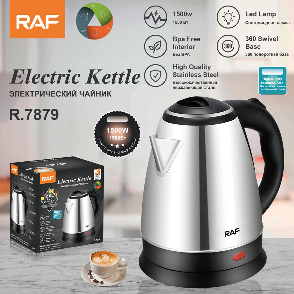 Wholesale European and American Standards2.0L Stainless Steel Inner Liner Electric Kettle Quick Pot Electric Kettle with Inner Steel Lid Gift - 图片 16