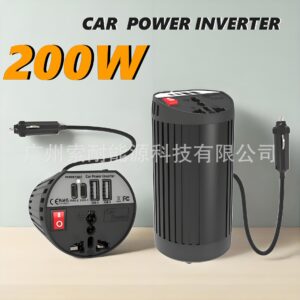 Cup-shaped Car Inverter200W 12V Turn110V220V Double USB Type-C Exclusive Supply inverter