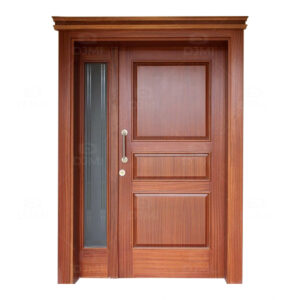 Foshan Manufacturer Luxury Wood Door Designs Burglarproof Exterior Door for House Wooden Entry Front Door With Smart Lock