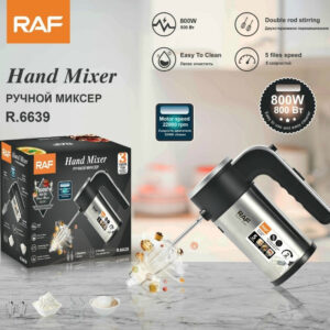 RAF European Standard Stainless Steel Electric Egg Beater for Baking Cake Cream Whipping Handheld Mixer R.6639