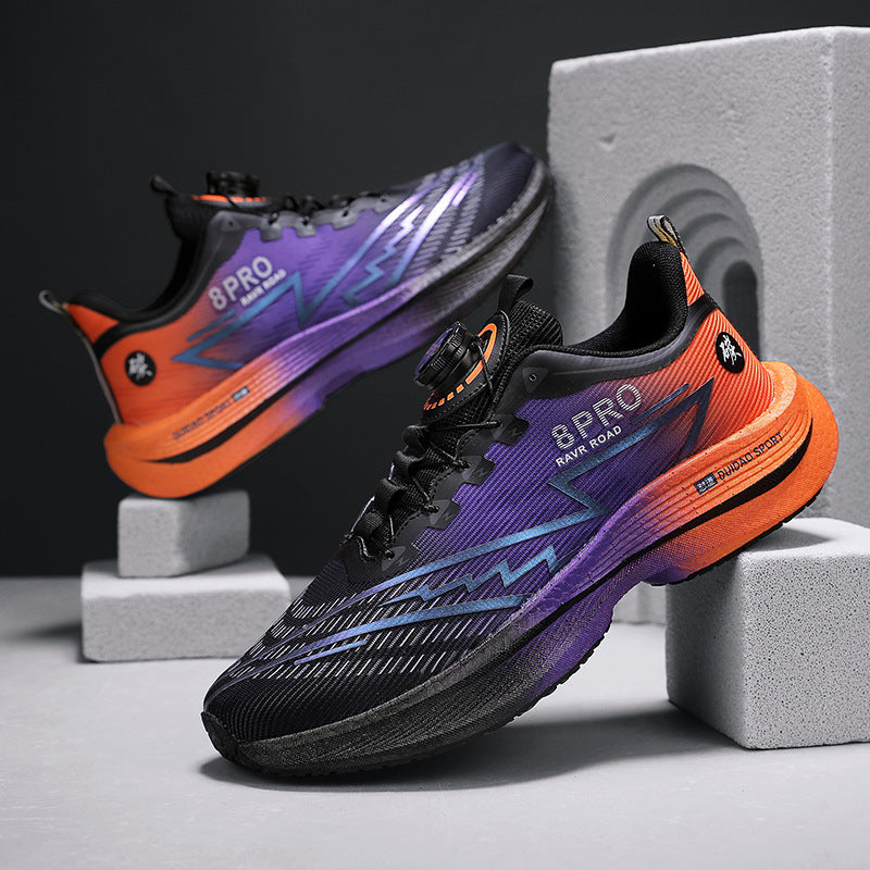 2025New8pro Full Palm Carbon Plate Racing Shock Absorption Running Shoes Men and Women Couples Rotating Buckle Youth Shoes Sports