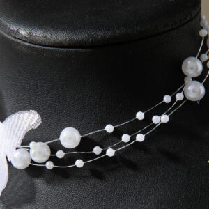 European and American Ornament Fashionable Light Luxury Butterfly Pearl Necklace Niche High-End Collarbone Chain Beaded Necklace Wholesale