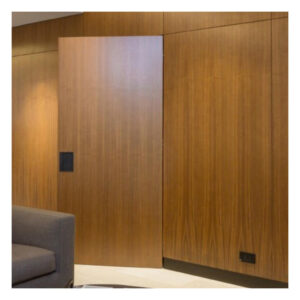 French Private Custom Villa High Quality Aluminum Metal Frame Wooden Door Invisible Hinge Interior Invisible Wooden Door