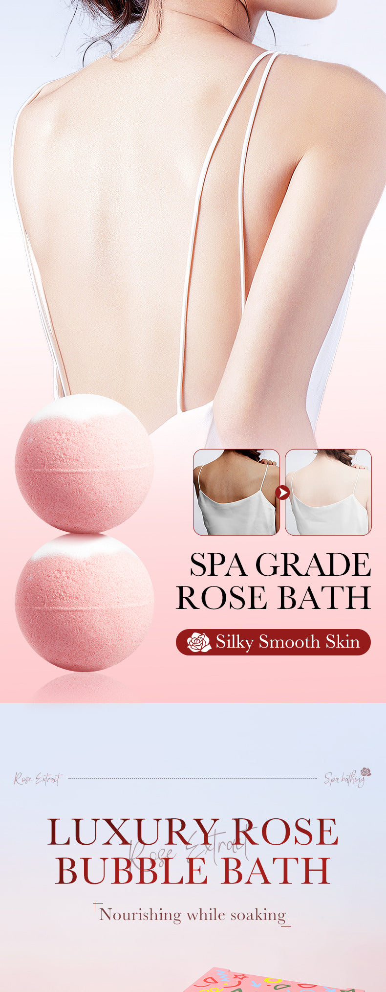 Rose Bath Salt Balls SADOER Deep Cleansing Body Universal Bath Ball Cross-Border Foreign Trade Wholesale - 图片 10