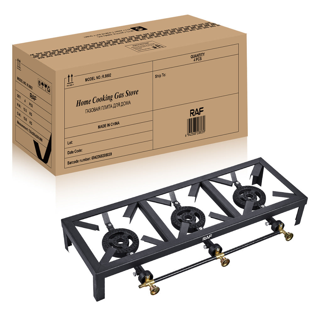 RAF Gas Stove Simple Household Liquefied Gas Tabletop Flameout Three Burners Easy-to-Clean Gas Stove R.8502 - 图片 13