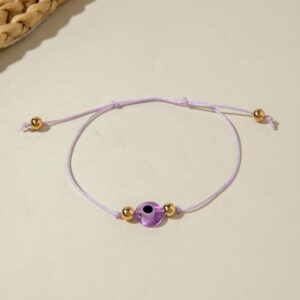 European and American Style Bracelet Colorful Devil's Eye Beaded Bracelet Simple Glass Eye Bracelet Wholesale