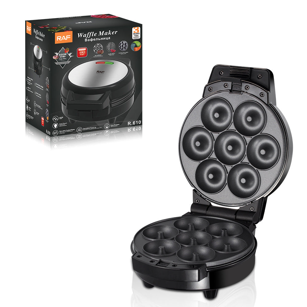 RAF European and American Household Breakfast Machine Waffle Maker Fully Automatic Mini Double-Sided Heating Electric Griddle Light Food Machine - 图片 11