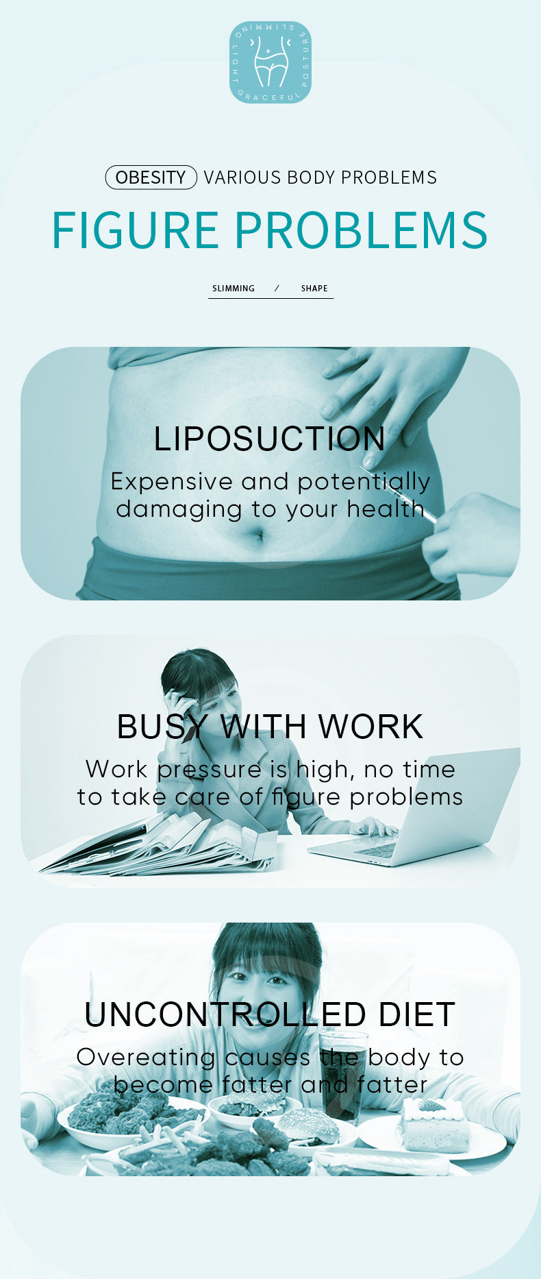 Slimming and Shaping Cream SADOER Body Massage Cream Shaping Fat Burning Firming Lightweight Cross-Border Wholesale - 图片 9