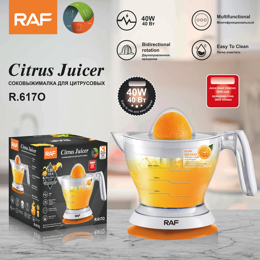 RAF EU Standard Electric Fresh Orange Juicer Household Automatic Juicer Lemon Orange Juice Machine Small Portable617 - 图片 22