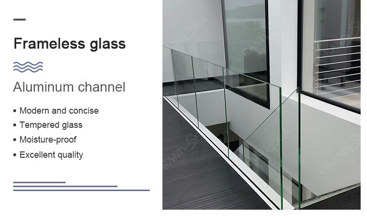 Contemporary Design Aluminum Glass Clamp Balcony Balustrades Handrail for Apartment Use - 图片 9