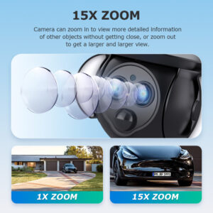 4G Solar Wide Angle Camera15Zoom6MP HD panoramic binocular camera for outdoor use
