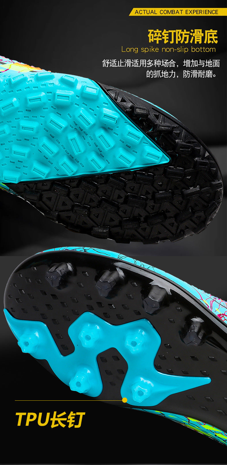 New professional football shoes for men and women AG Spike TF Broken Nail Youth Student Grassland Competition Training Shoes - 图片 18