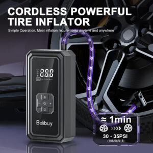 Car Air Pump for Cars and Home Use, Small Portable Wireless Electric Outdoor Universal Tire Inflator