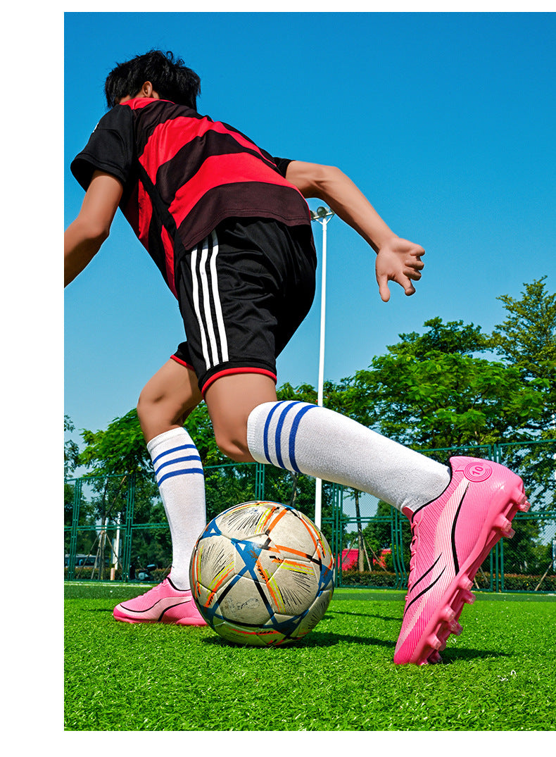 New professional football shoes for men and women teenagers TF Broken Nail AG Long Spike Lightweight Wear-Resistant Competition Training Shoes - 图片 18