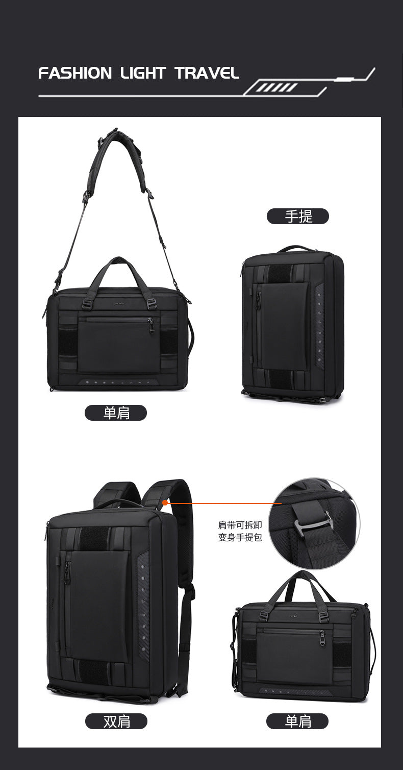 Business Computer Backpack Men's Multifunctional Large Capacity Waterproof Commuting Backpack Shoulder Portable Computer Bag - 图片 11