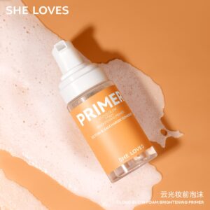 SheLoves Foam before makeup application Hot-selling Makeup Primer Foam Isolation Cream Brightening Skin Tone Primer