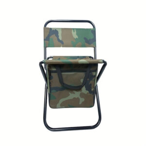Source Factory Outdoor Camping Folding Chair Ice Pack Insulation Thickened Steel Tube Fishing Chair Portable Fishing Folding Chair