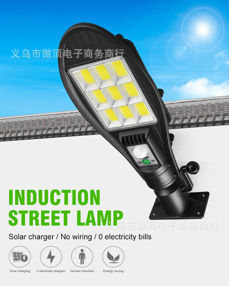 Outdoor Solar Light Human Body Sensing Wall Light Integrated Street Light with Remote Control Garden Light Waterproof Garden Light - 图片 9