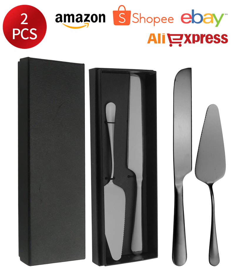 Stainless Steel Cake Knife and Spatula Set for Home Use gold Bread Knife and Spatula Restaurant Pizza Dessert Spatula Baking Utensils - 图片 23