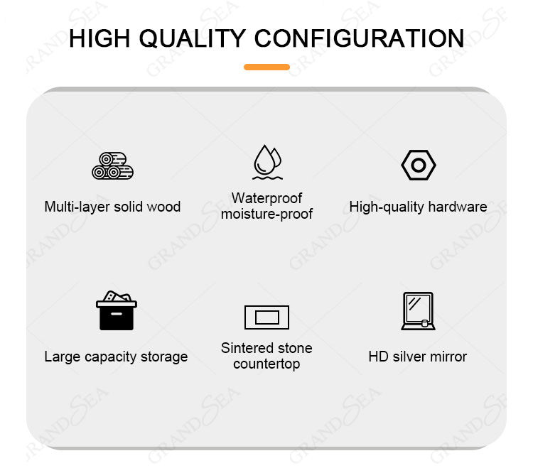 Modern Customizable High Quality Rock Panel LED Mirror Bathroom Sink Cabinet Hotel Corner Triangle Mirror Cabinet Vanity Combo - 图片 11