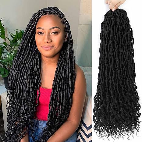 Cross-border European and American Synthetic Hair Wigs Curved Up and Down Crochet Hair Wigs Goddess Faux Locks Curly Handwoven - 图片 6