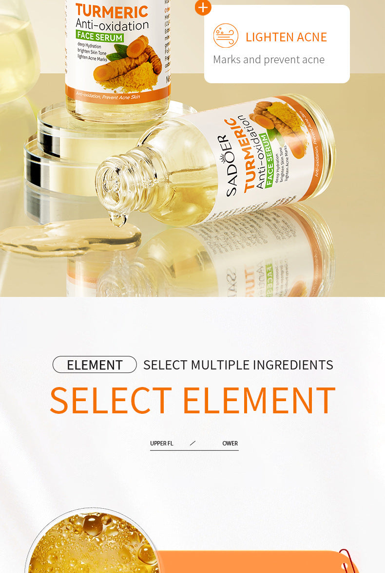 Turmeric Skincare Set SADOER Cleansing, moisturizing, hydrating five-piece set for foreign trade wholesale - 图片 35