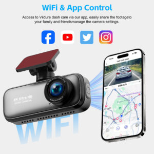 V26C4K Dual-lens Dash Cam HD Ultra Wide Angle Night Vision WiFi Front and Rear Double Recording GPS Car