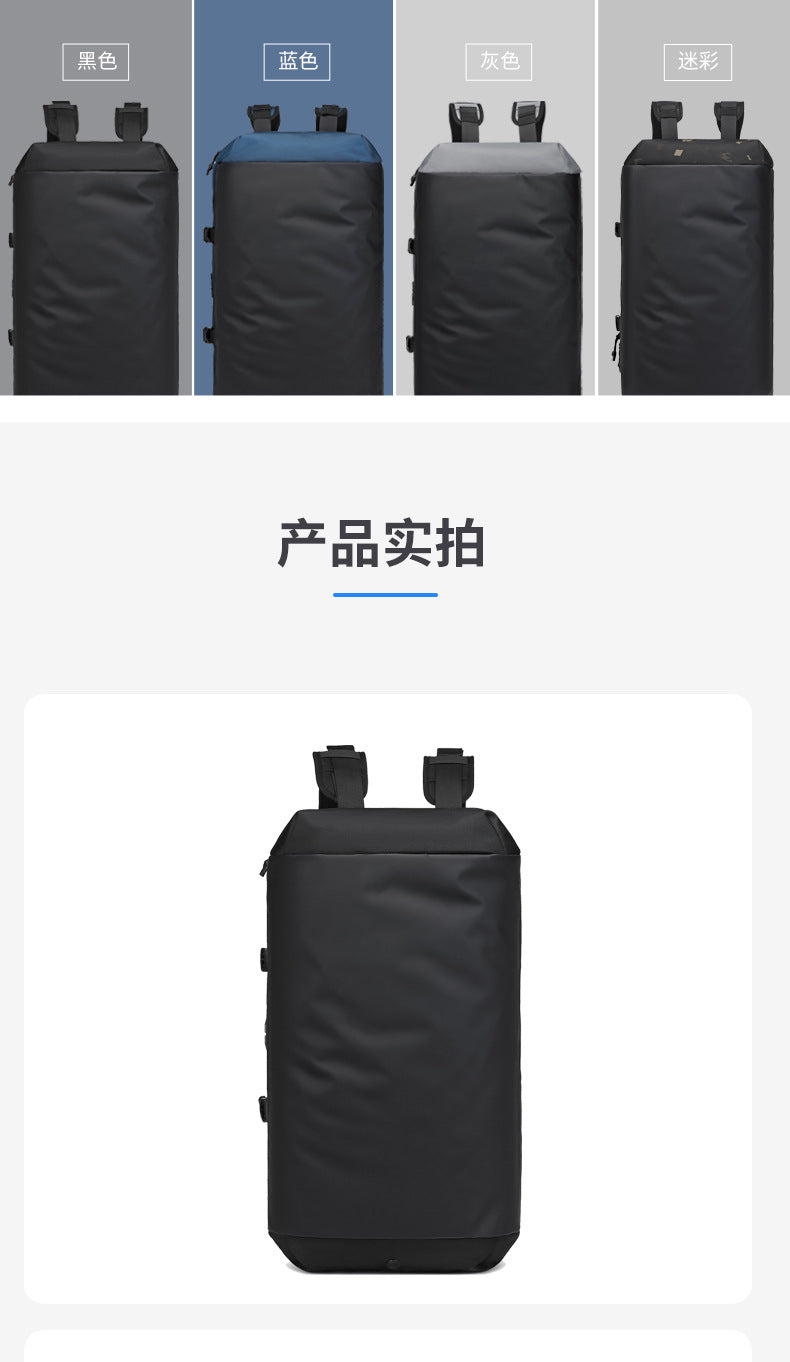 New Men's Travel Bag Large Capacity Sports Fitness Bag Waterproof Handheld Multifunctional Short Trip Backpack Yoga Bag - 图片 22