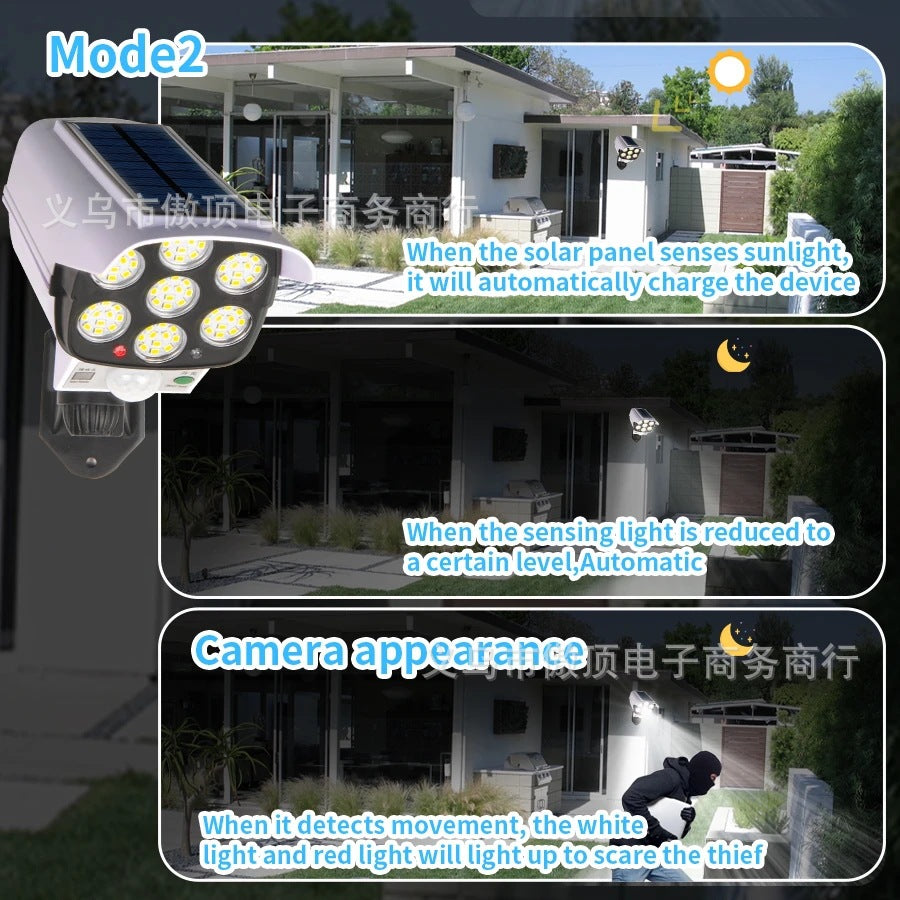 Solar Simulation Surveillance Light Outdoor Lighting LED Human Body Sensor Anti-Theft Light Garden Light Street Light - 图片 8