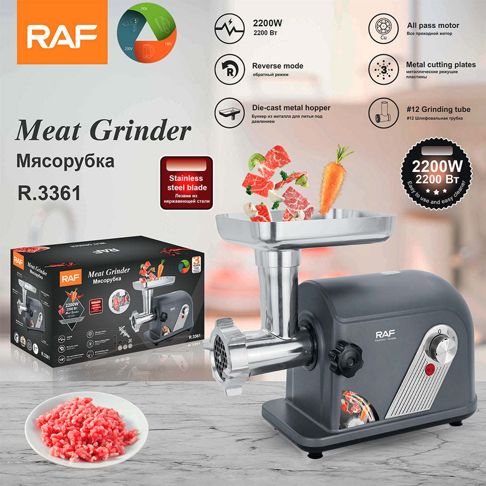 RAF European Standard 220v Household Small Meat Grinder 6-in-1 Blender R.3361 ABS+Electroplating - 图片 10