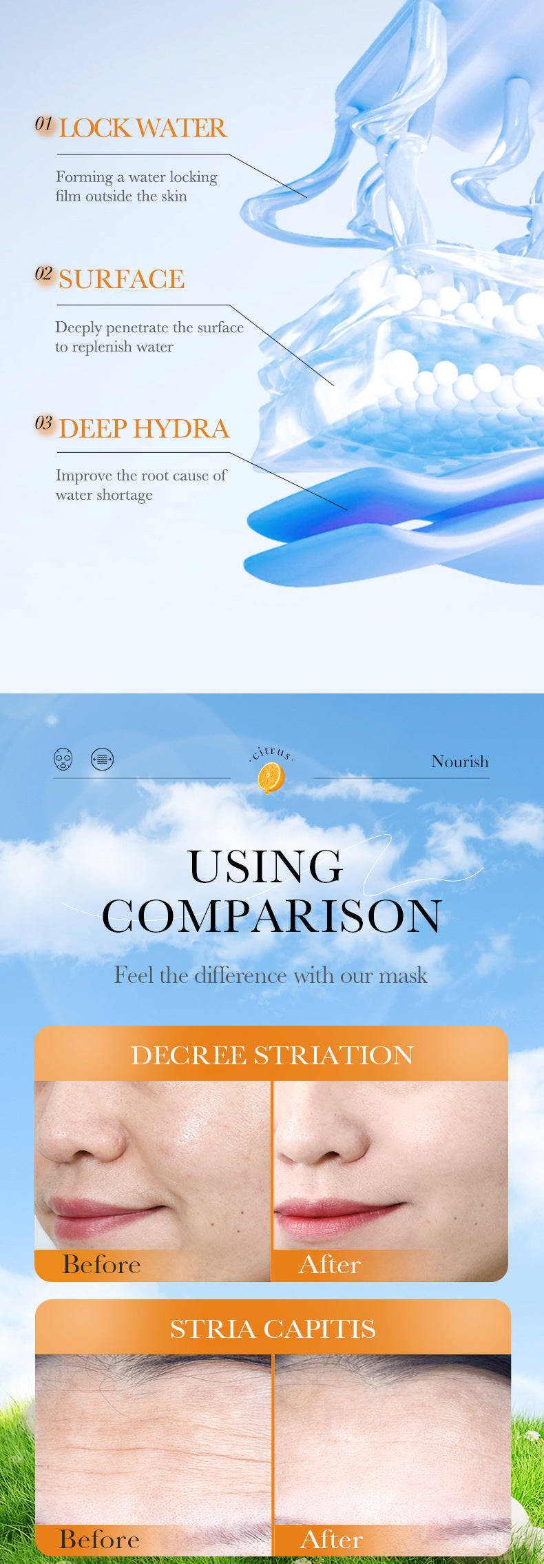 Facial Mask25g SADOER Aloe Vera VC Moisturizing and Rejuvenating Face Mask Sheet Pack for Cross-Border Wholesale - 图片 20