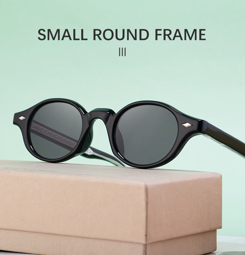 2025New European and American Round Small Frame Sunglasses for Women, Simple and Stylish Sun Protection Sunglasses for Women Wholesale shades - 图片 14