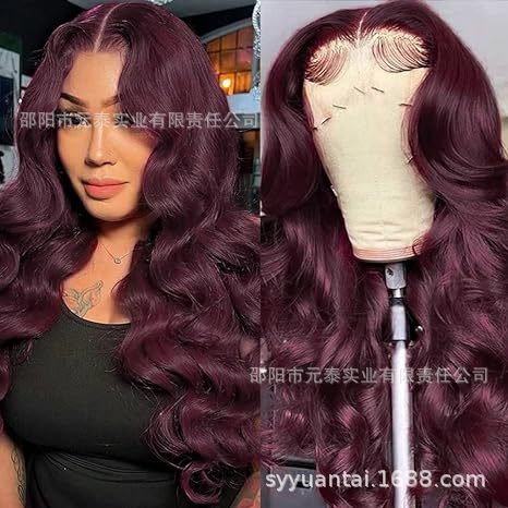 13x4HoneyBlondeLaceFrontWigsSyntheticBodyWaveWigs Long Curly Hair - 图片 11