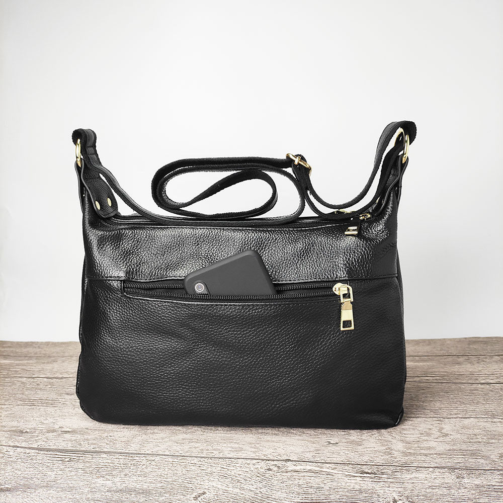 Guangzhou Shiling Genuine Leather Women's Bag for Middle-aged and Elderly Mothers, Multi-pocket Large Capacity Single Shoulder Crossbody Bag Trend - 图片 30