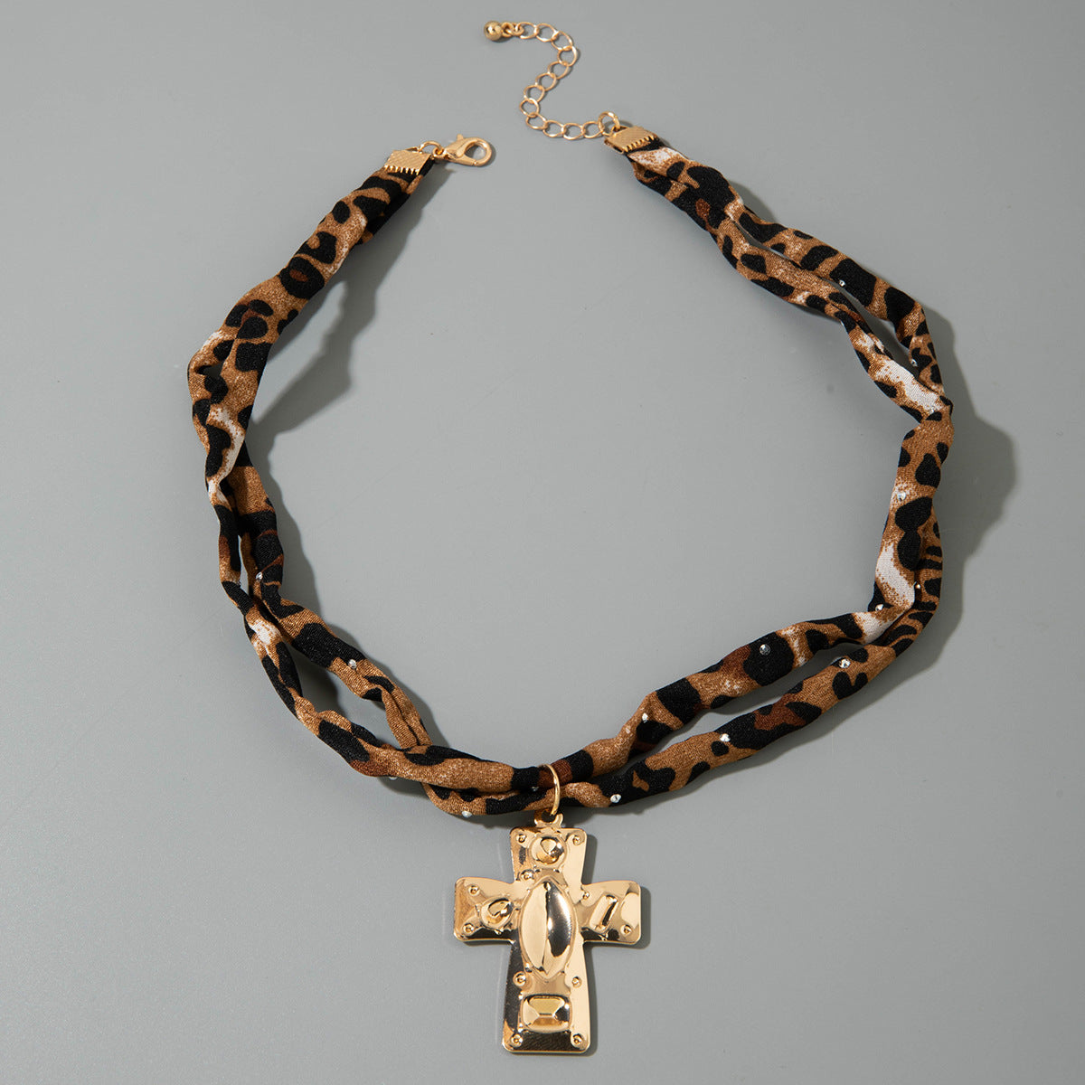 European and American Style Ocean-themed Cross Conch Starfish Pendant Leopard Print Exaggerated Necklace Collarbone Chain Jewelry - 图片 29