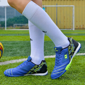 Men's Soccer Shoes TF Velcro Magic Tape Children's Sports Shoes for Primary and Secondary School Students and Teenagers for Sports Competitions and Training