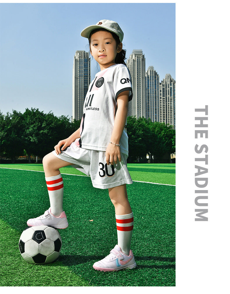 New football shoes for men and women with Velcro for children TF Broken Nail Style Youth Student Grassland Flat Training Shoes - 图片 31