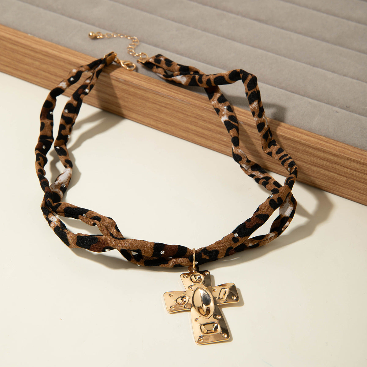 European and American Style Ocean-themed Cross Conch Starfish Pendant Leopard Print Exaggerated Necklace Collarbone Chain Jewelry - 图片 31