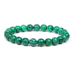 Natural Stone Tiger Eye Spacer Bracelet for Women8mm Beaded Colorful Bracelet Single Loop Elastic Pink Quartz Malachite Bracelet