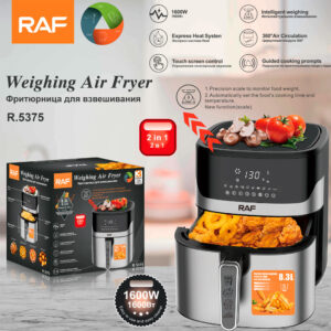 RAF European Standard Large Capacity Air Fryer8.3L Multifunctional Weighing Electric Deep Fryer with Visual Smart Touch Screen