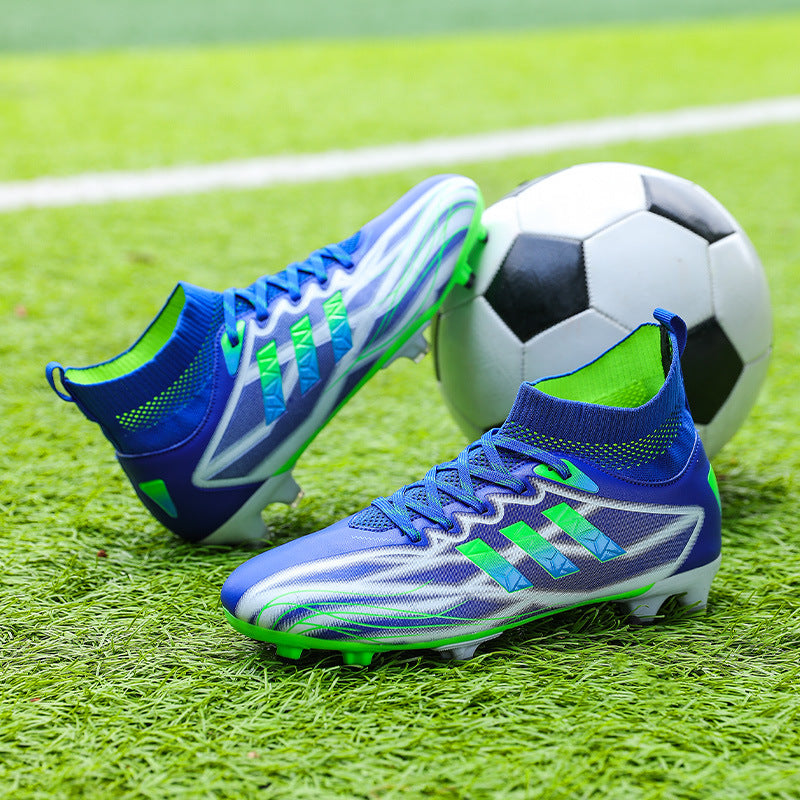 New high-top soccer shoes for men and women AG Spike TF Broken Nail Youth Student Grassland Competition Training Shoes - 图片 7