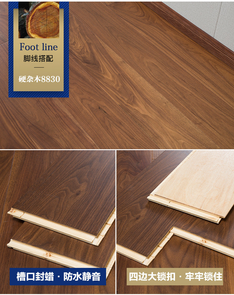 Door-to-Door Installation Old Three-Layer Large Board Pure Three-Layer Solid Wood Floor Oak Log3.0-4.0mm Underfloor Heating - 图片 153
