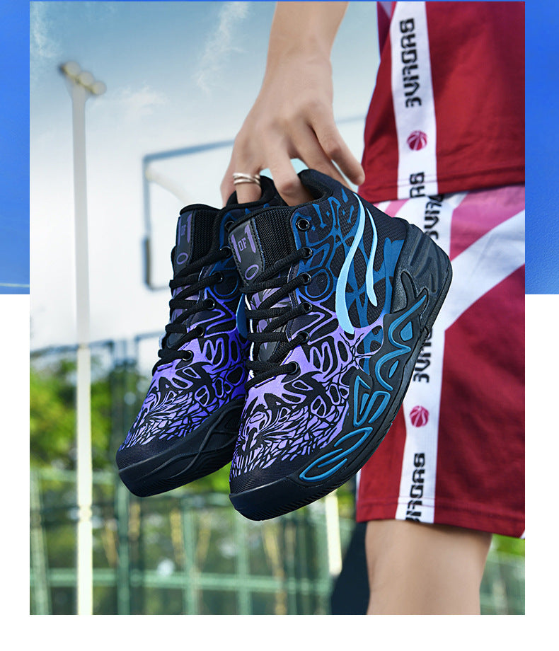 New Youth Trendy Sports Combat Boots Three Balls4Fashionable Men's Professional Practical Anti-Slip Wear-Resistant Basketball Shoes - 图片 24