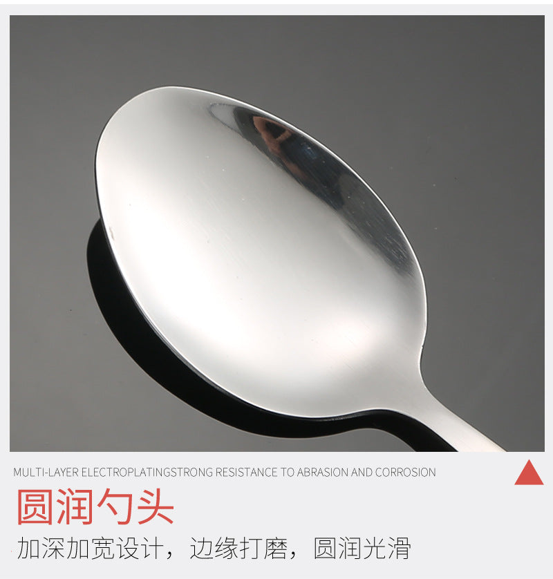 410Stainless Steel Cutlery Restaurant Creative Hepburn Style Ceramic Handle Knife Fork Spoon Tea Spoon Set Western Steak Knife Fork - 图片 20