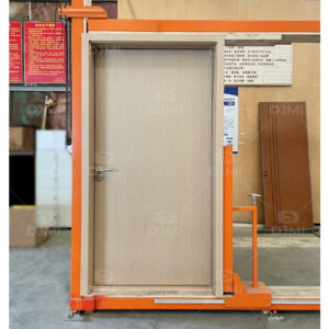 Modern Fire Rated Wood Doors Steel Metal Fire-proof Doors Single Double Swing Main Door Wooden Skin Painted Finished